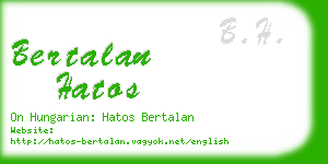 bertalan hatos business card